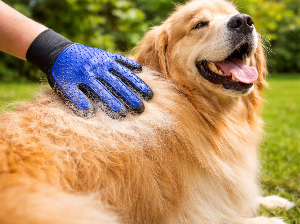 PetGroom Set 2+1 – Perie & mănușă cu pieptăn CADOU